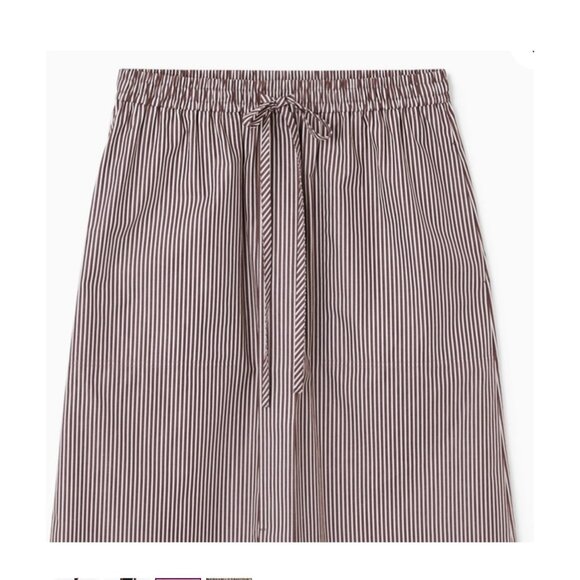 COS Striped Drawstring Midi Skirt Womens 44 - Picture 2 of 9